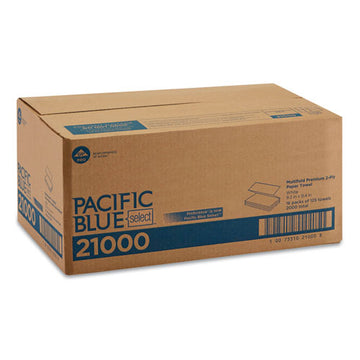 Georgia Pacific® Professional Blue Select Multi-fold 2 Ply Paper Towel, 9 1-5 X 9 2-5, White,125-pk, 16 Pk-ct freeshipping - TVN Wholesale
